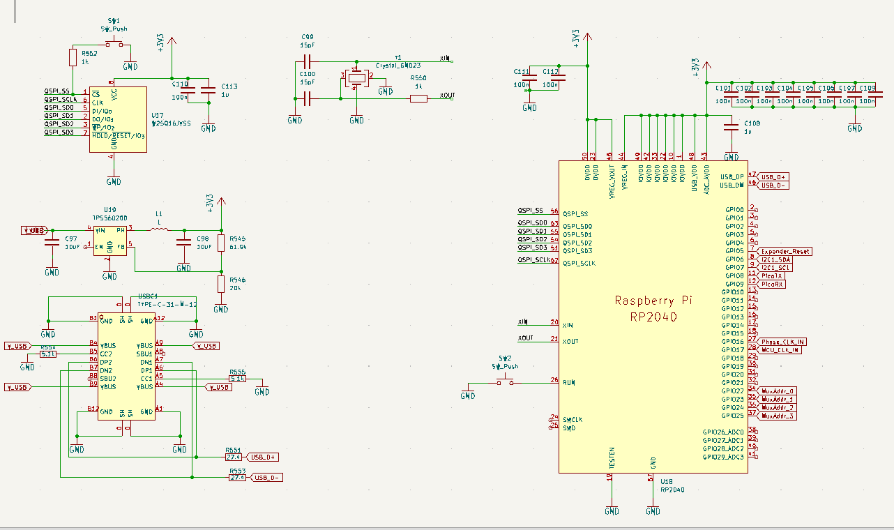 Schematic of the RP2040 'master'