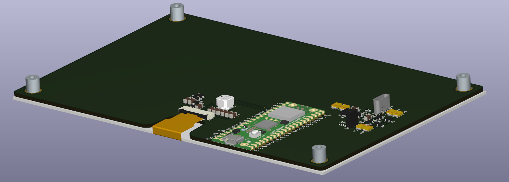 The breakout PCB for the e-paper panel