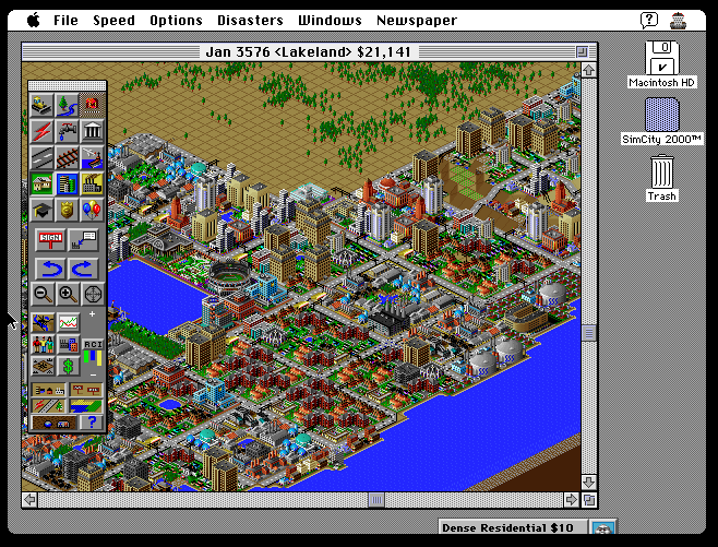 Sim City 2000, the inspiration for my UI layout