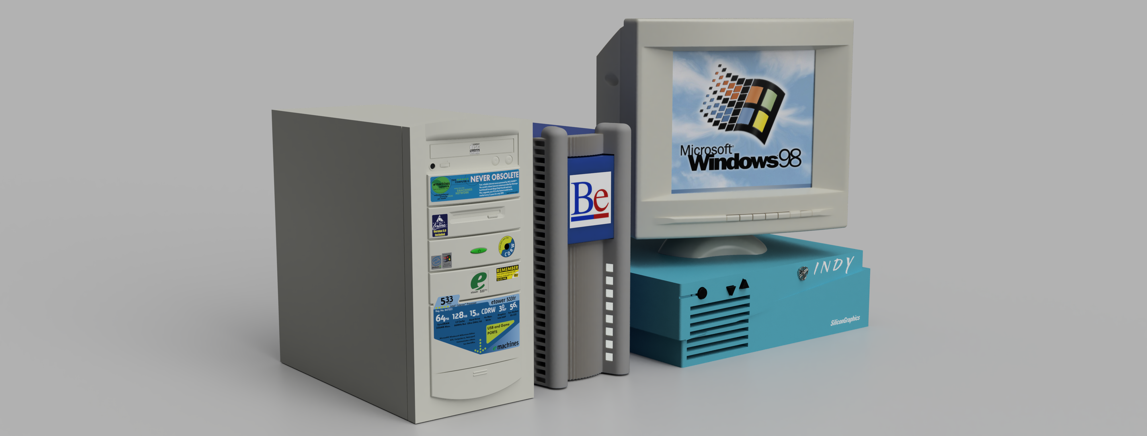 Render of tiny computers